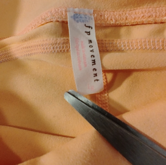 Free People Orange Active Ruched Cuff Leggings Reflective Large - Picture 4 of 10